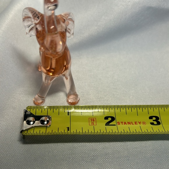 Hand Blown Pink Glass Elephant - Picture 11 of 11